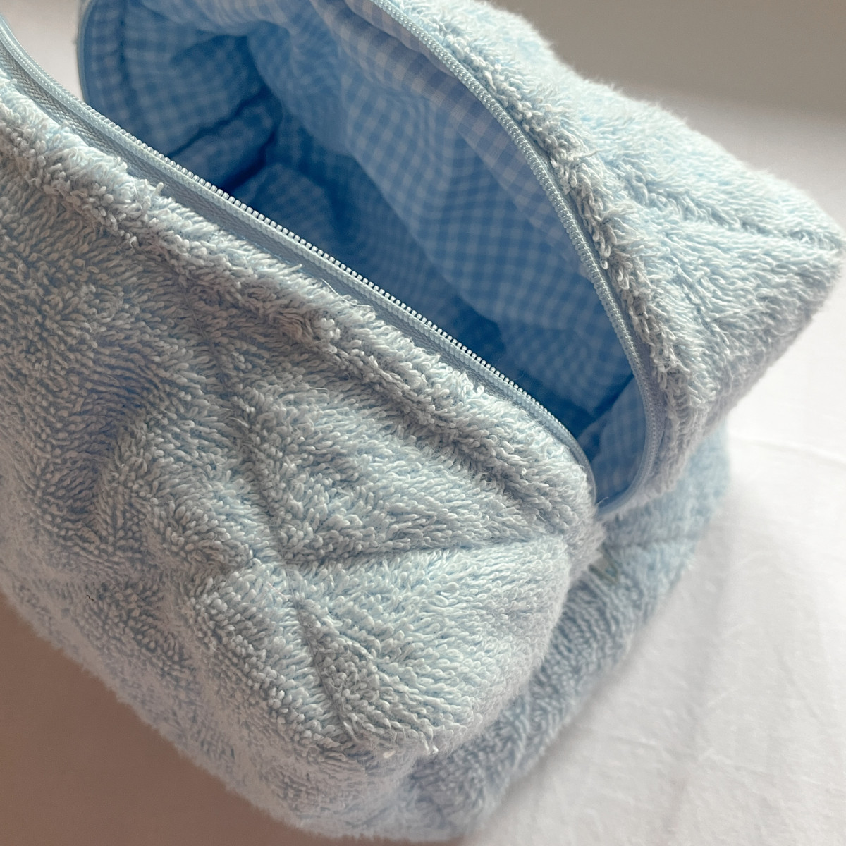 Light Blue Towel Makeup Bag