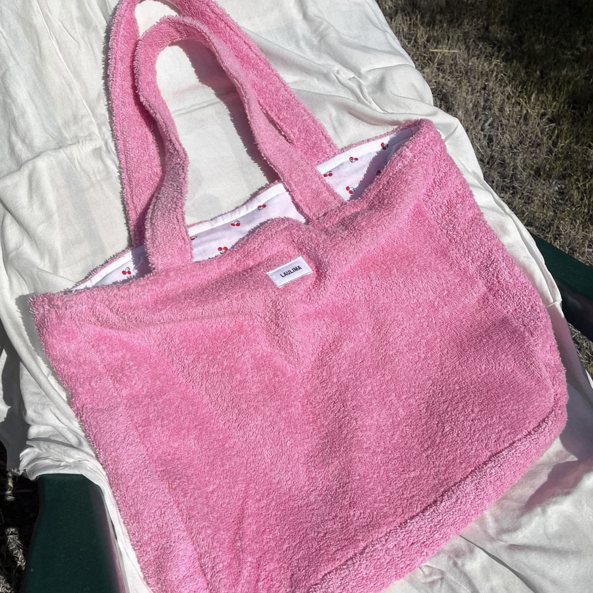 Pink Towel Beach Bag