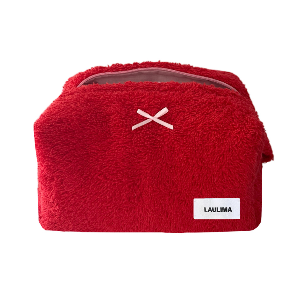 Red Towel Makeup Bag