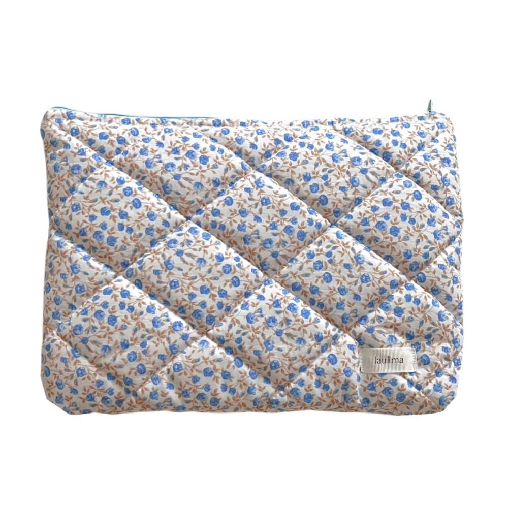 Blue Floral Laptop Case