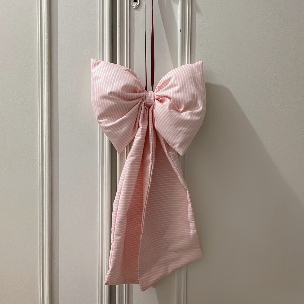 Pink Striped Bow
