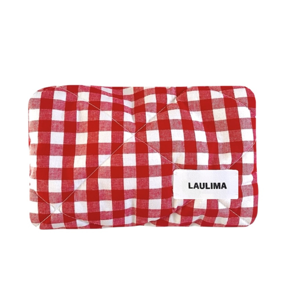 Red Gingham Makeup Bag