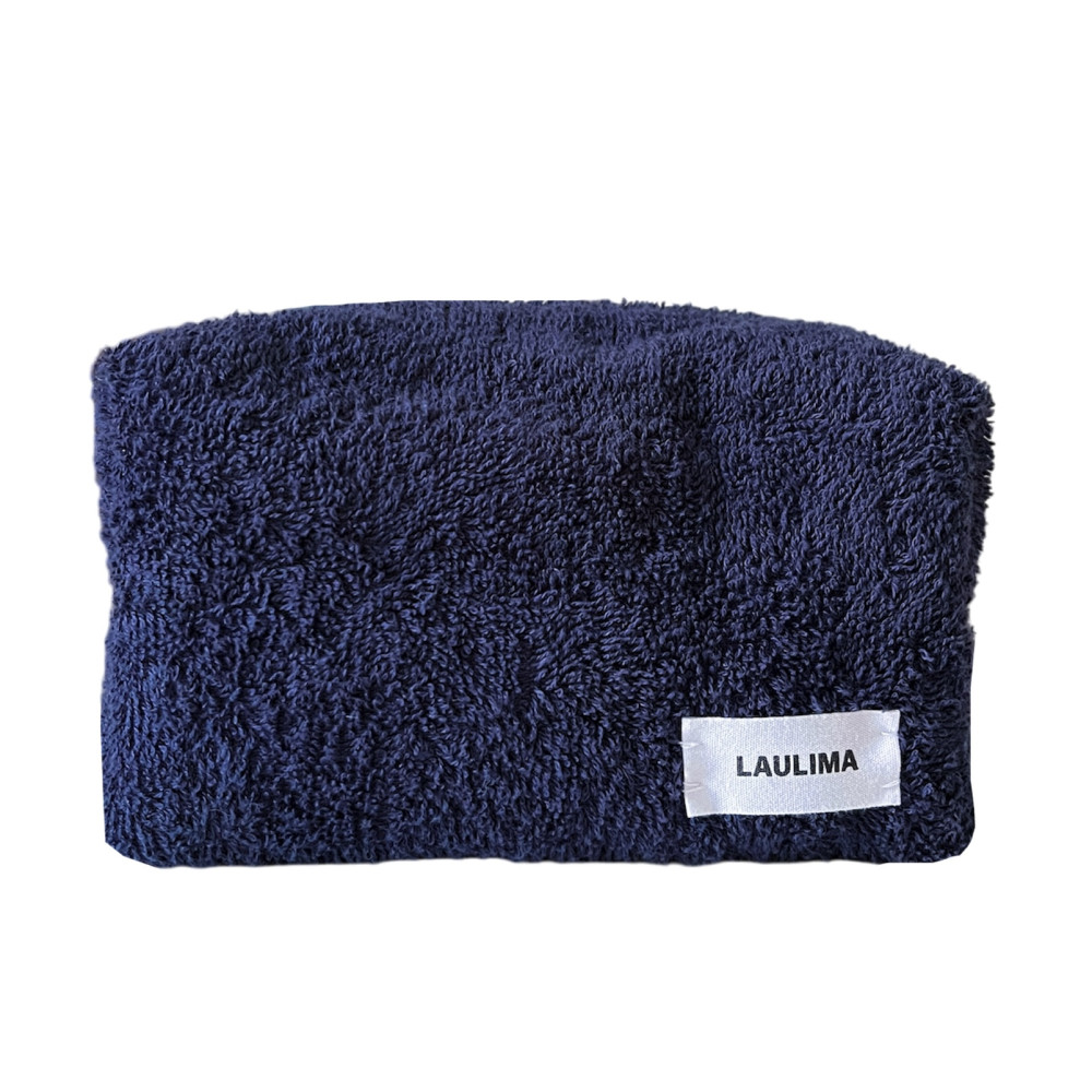 Navy Towel Makeup Bag