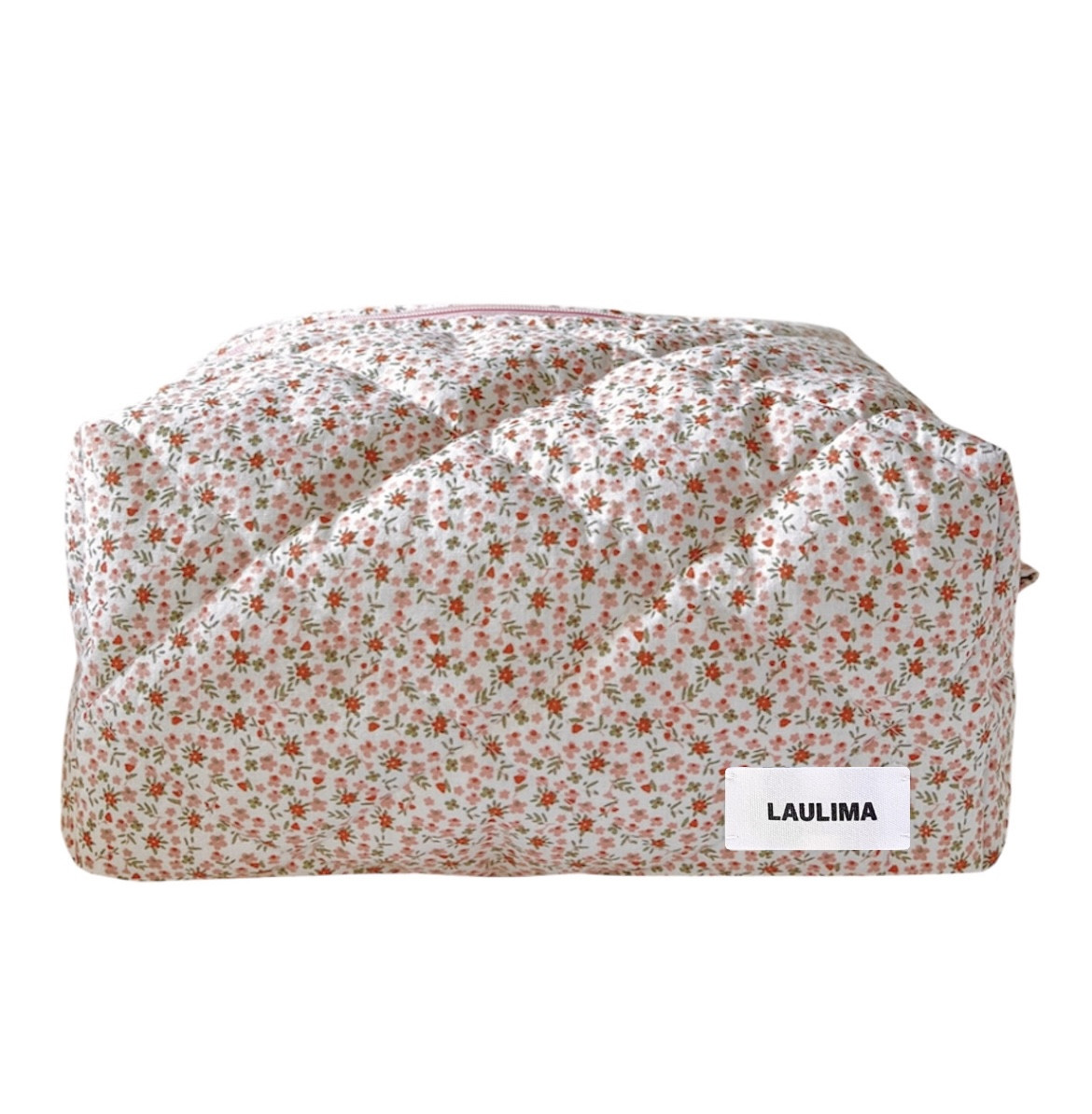 Pink Floral Makeup Bag