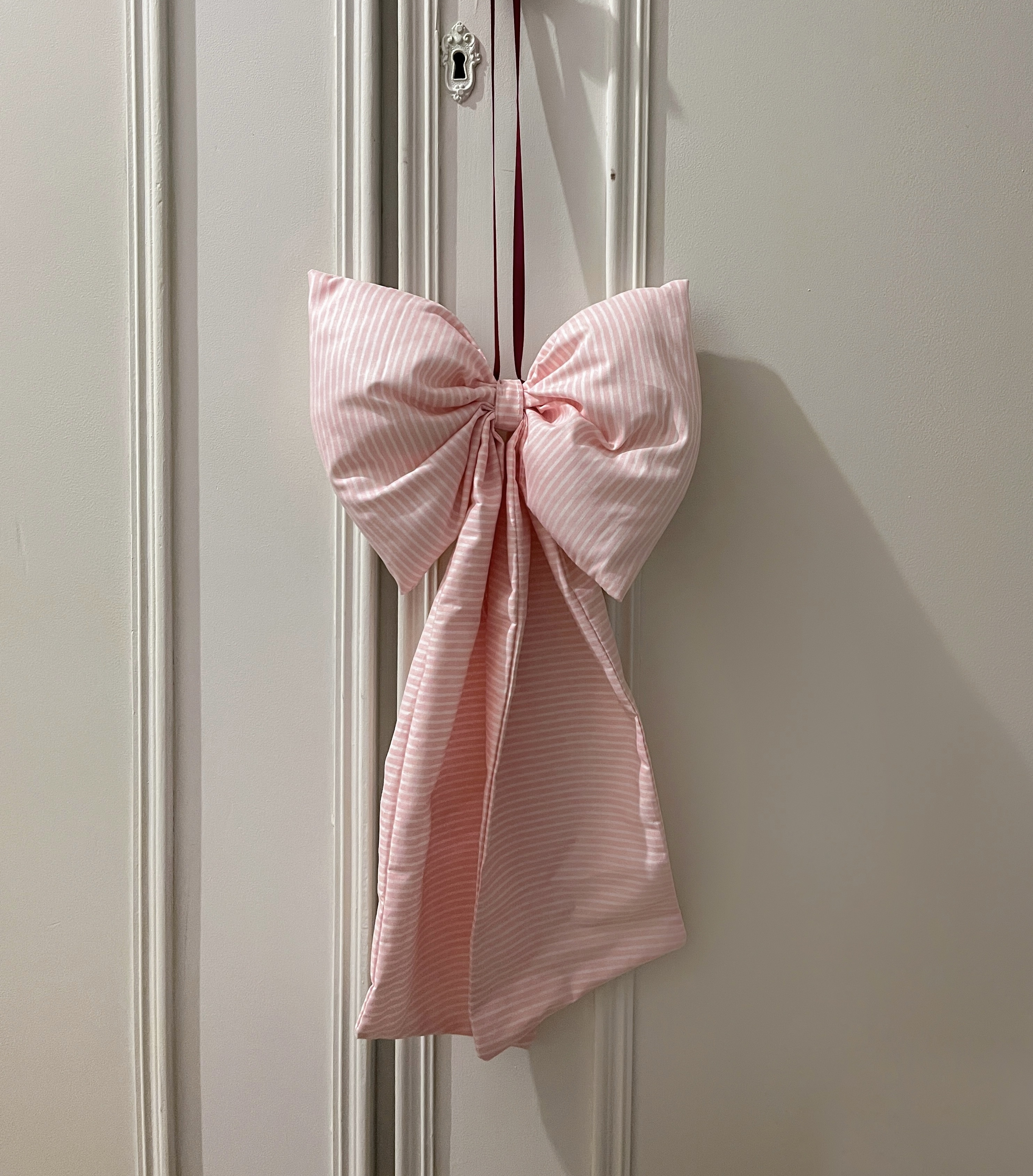 Pink Striped Bow