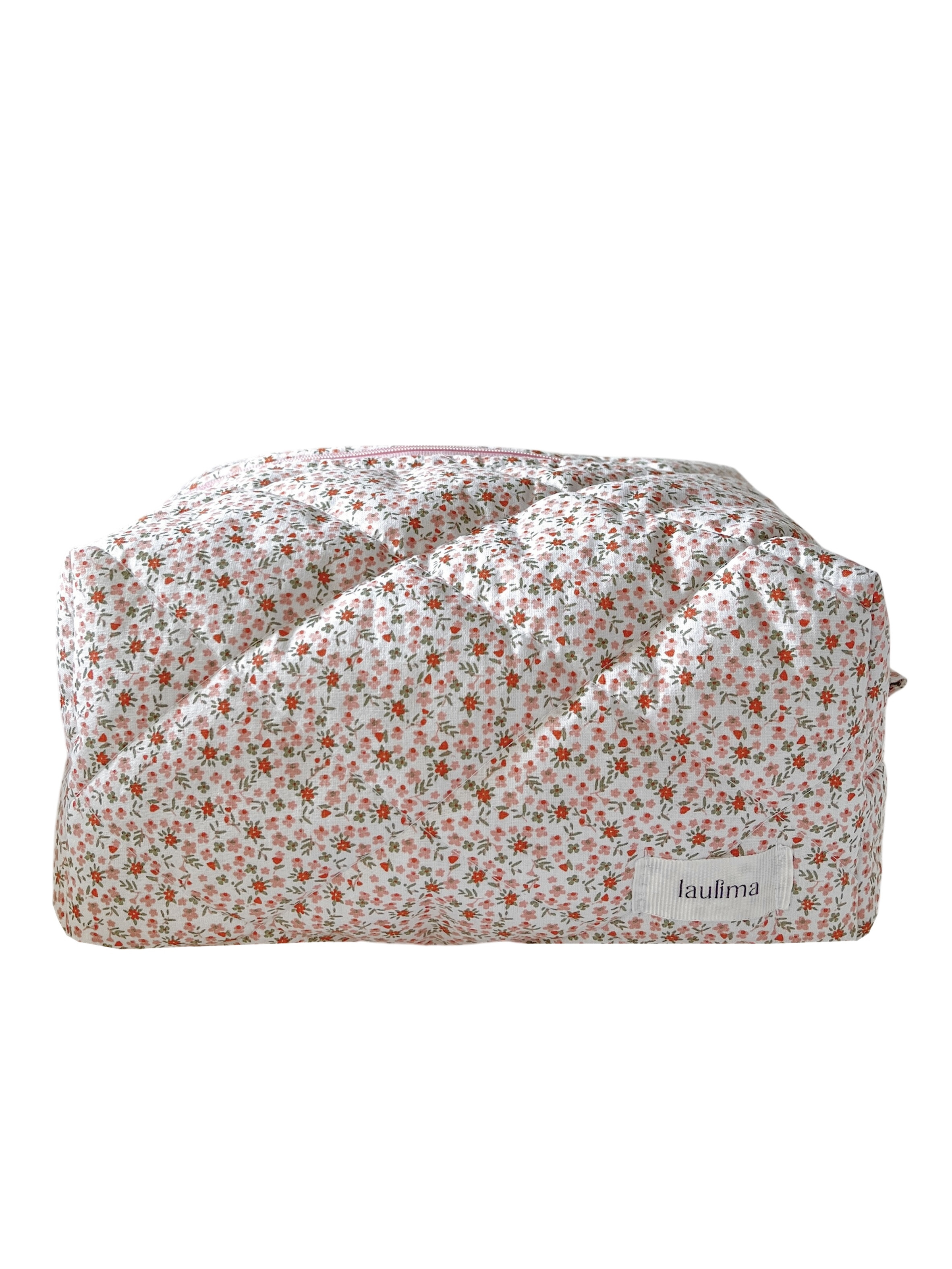 Pink Floral Makeup Bag