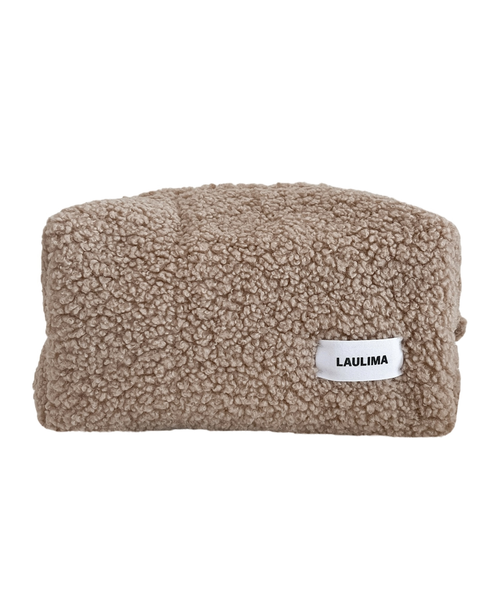 Beige Teddy Makeup Bag Small