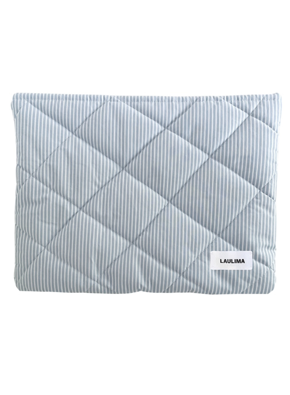 Light Blue Striped Laptop Case