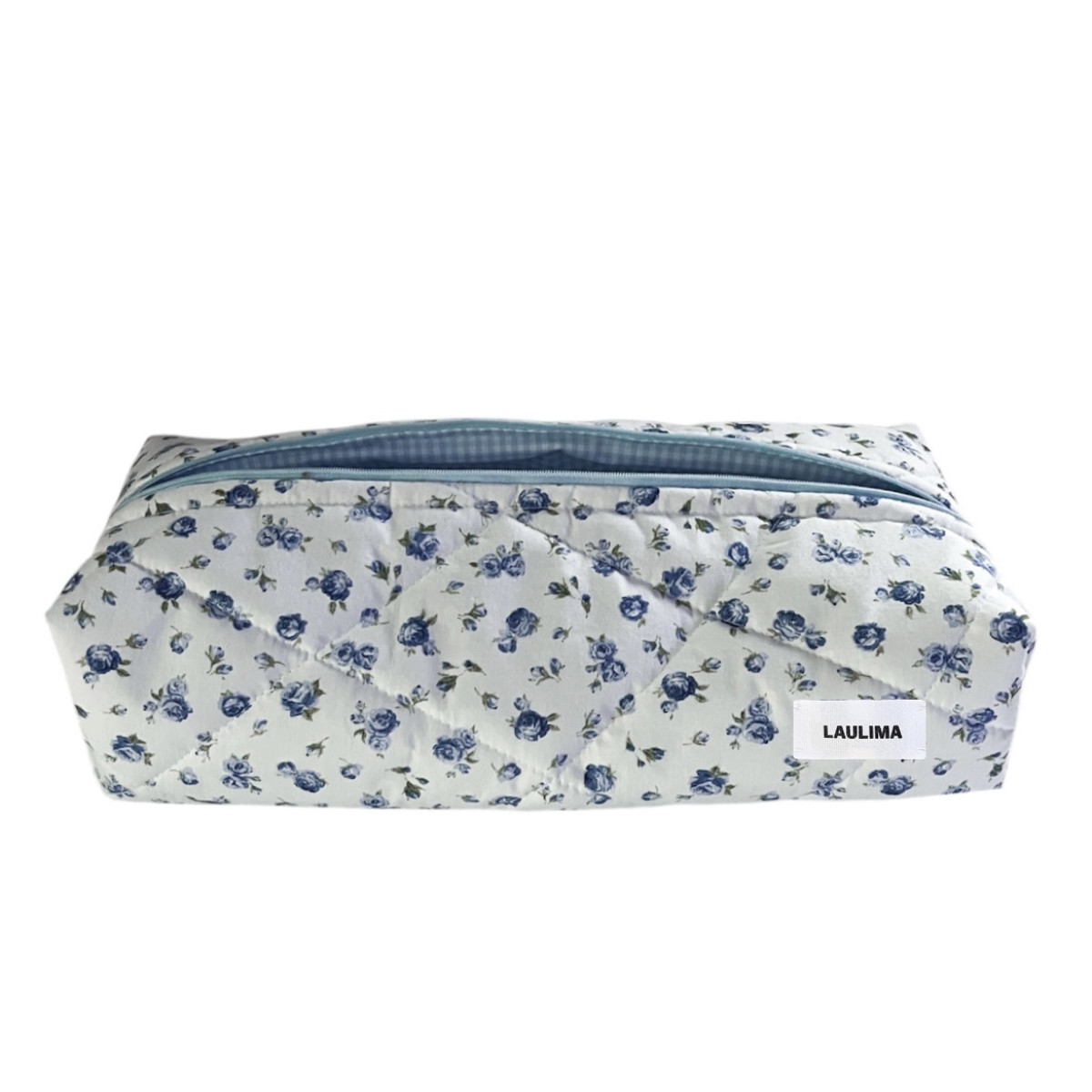 Blue Floral Hair Tool Bag