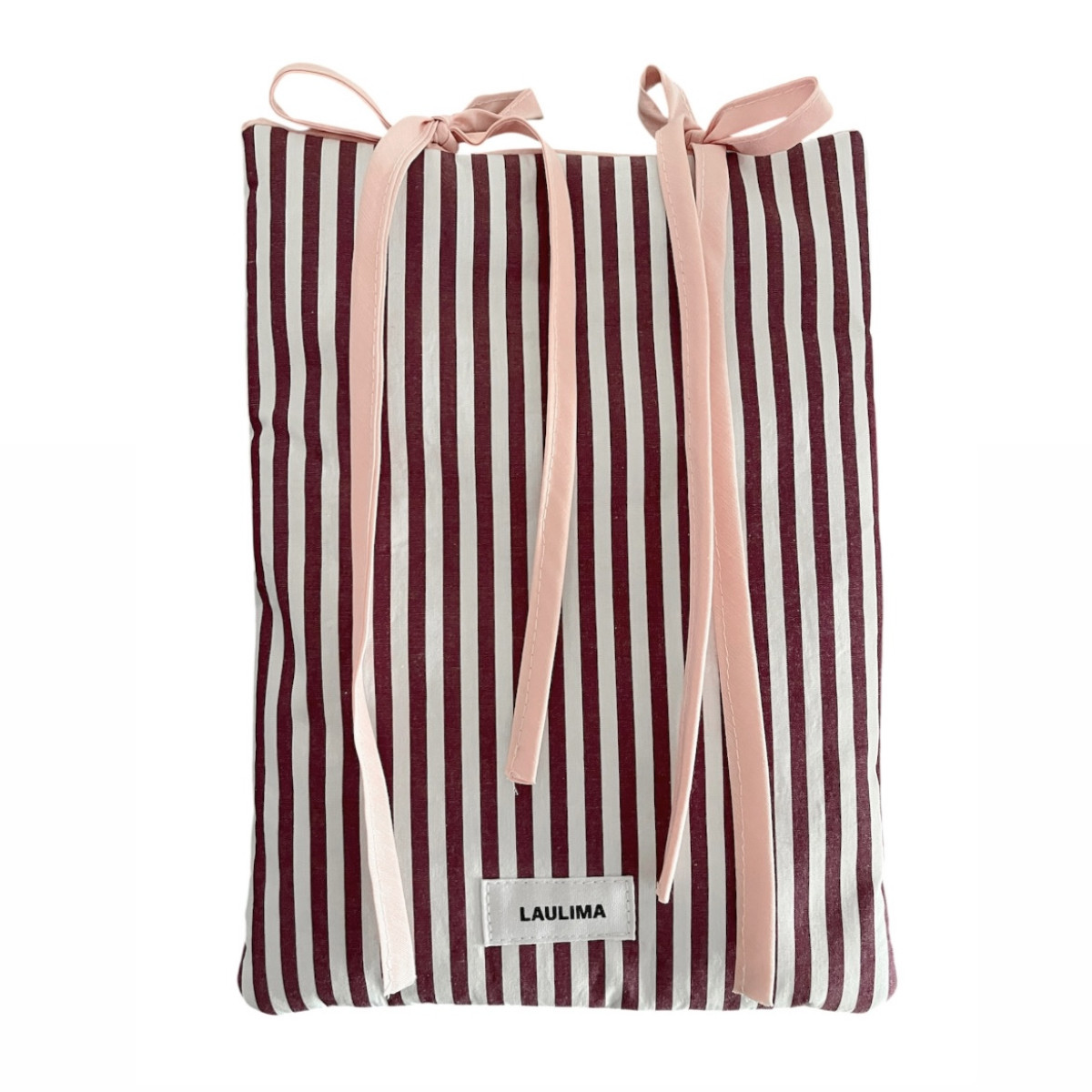 Burgundy Striped Book Sleeve